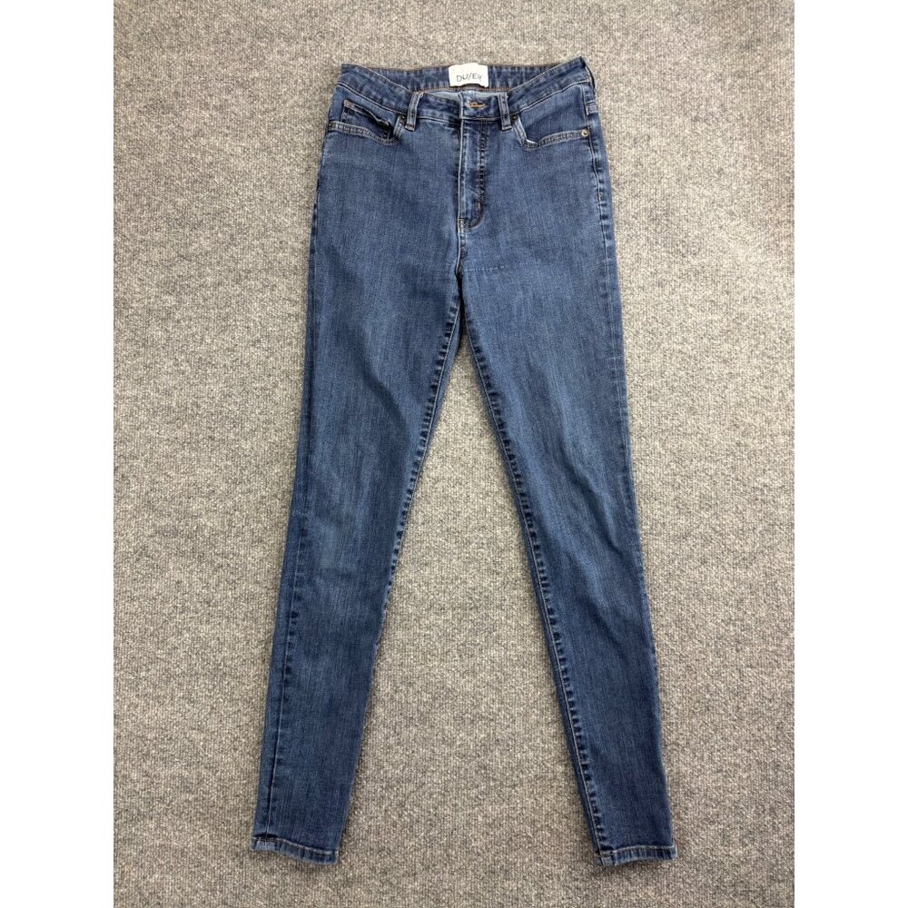 DU/ER Skinny Jeans Women's 27 x 31 Blue Denim High Rise Ankle Stretch Dark Wash